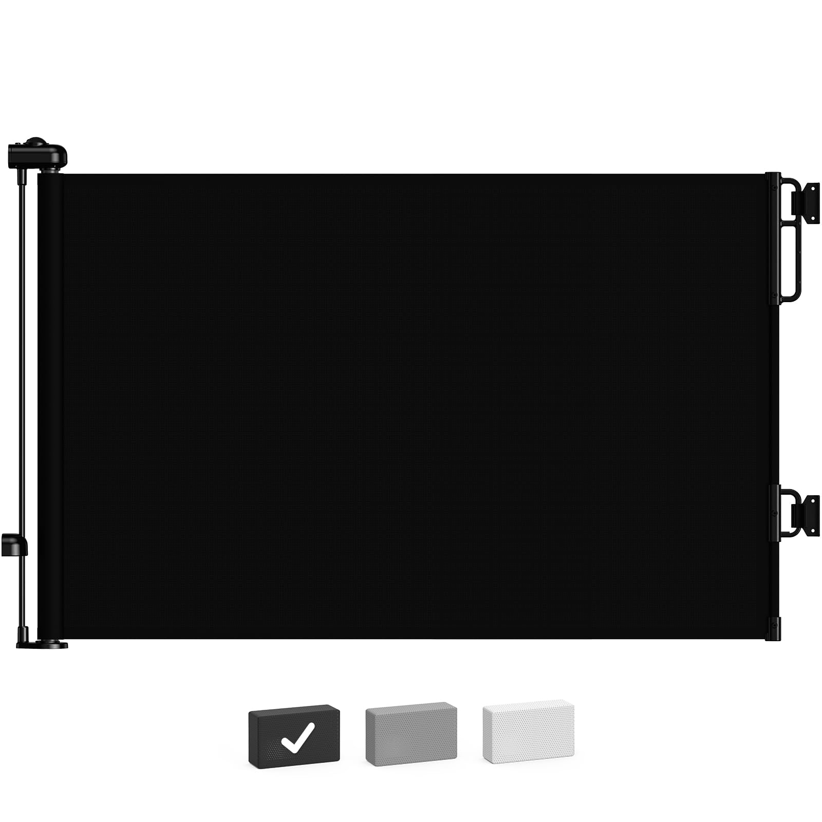 Cumbor Retractable Baby Gates for Stairs, 34" Tall Easy to Use Pet Fence for The House, Toddler Safety Essentials Indoor