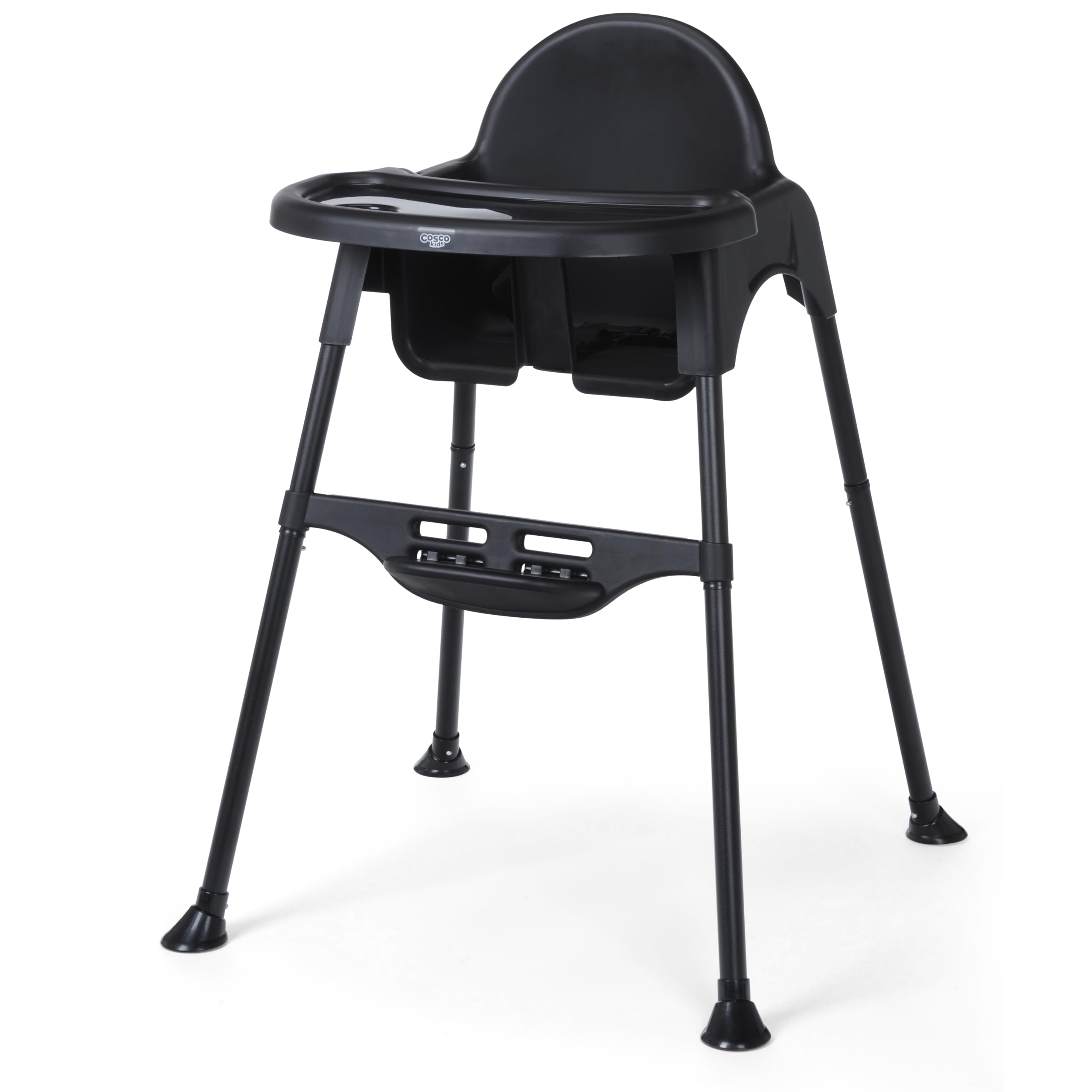 Cosco Kids Canteen High Chair Mono Black Lightweight Portable Toddler Feeding Chair for Kitchen and Dining Easy to Clean