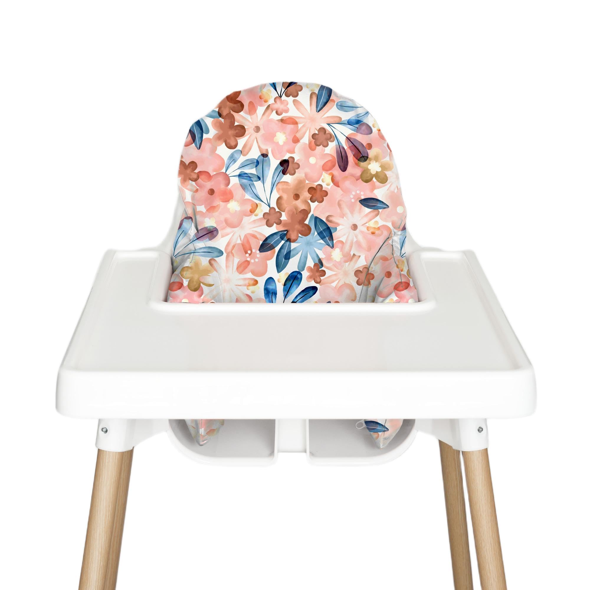 IKEA Antilop Highchair Insert Cover Pink Posies Stain-Proof and Wipeable High Chair Accessories Compatible