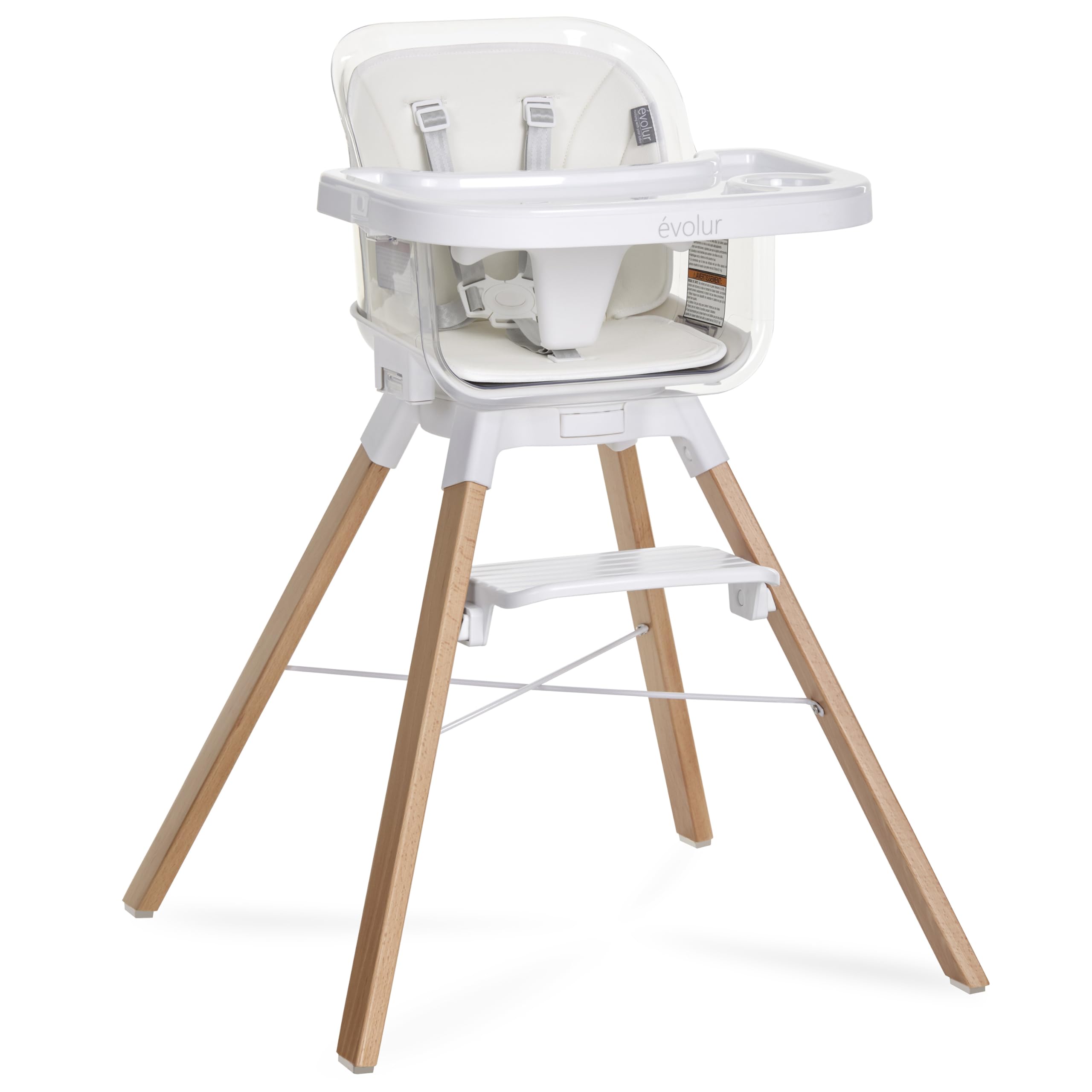 Evolur Bloom High Chair for Babies and Toddlers, 360° Rotating Seat, Adjustable Foot Rest, Removable Tray, Perfect for