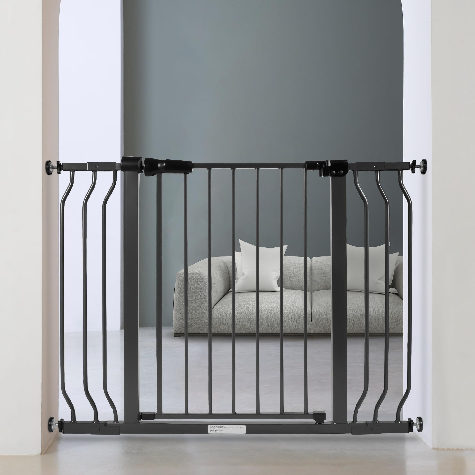 BalanceFrom Easy Walk-Thru Safety Gate for Kids - Doorways and Stairways, Auto-Close/Hold-Open, Fits 29.1-4|3 Inch Openi